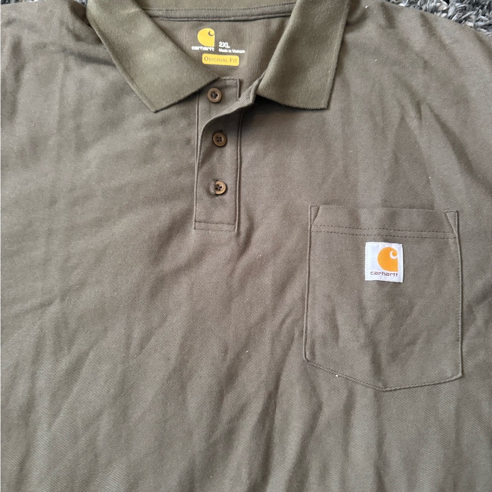 Carhartt Khaki Men's Polo Shirt